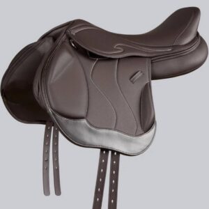 Rouen Synthetic Monoflap Cross Country Saddle Dark Havana