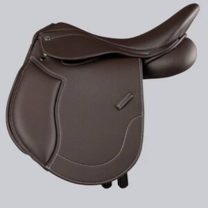 Biarritz Synthetic Pony GP/Jump Saddle Dark Havana