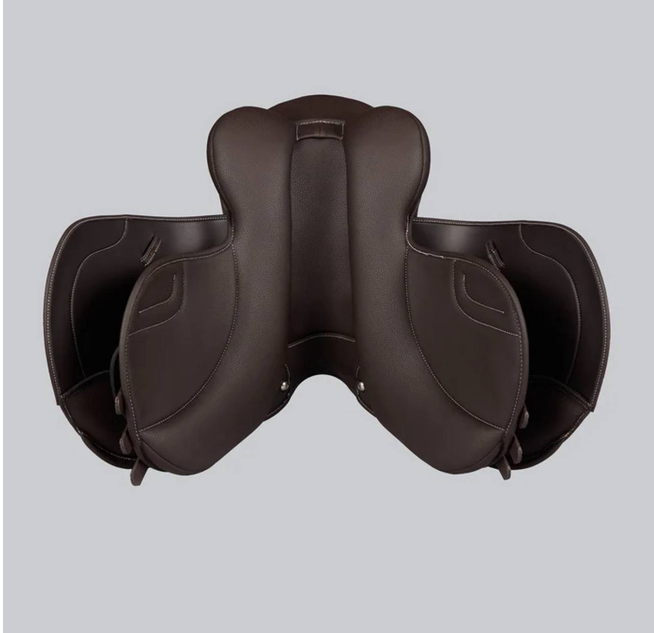 Biarritz Synthetic Pony GP/Jump Saddle Dark Havana - Image 4
