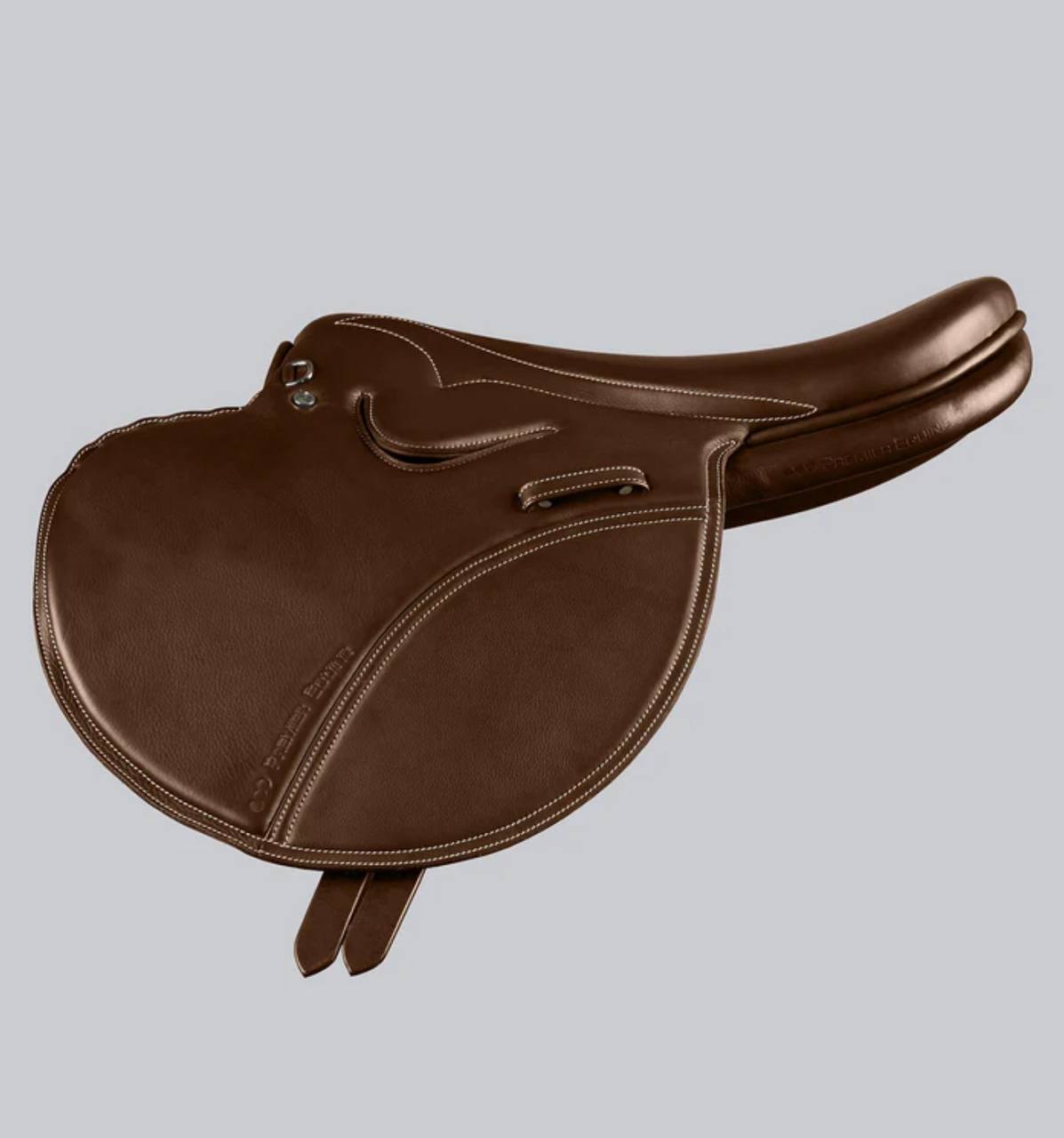 PE Leather Full Tree Exercise Racing Saddle Dark Havana