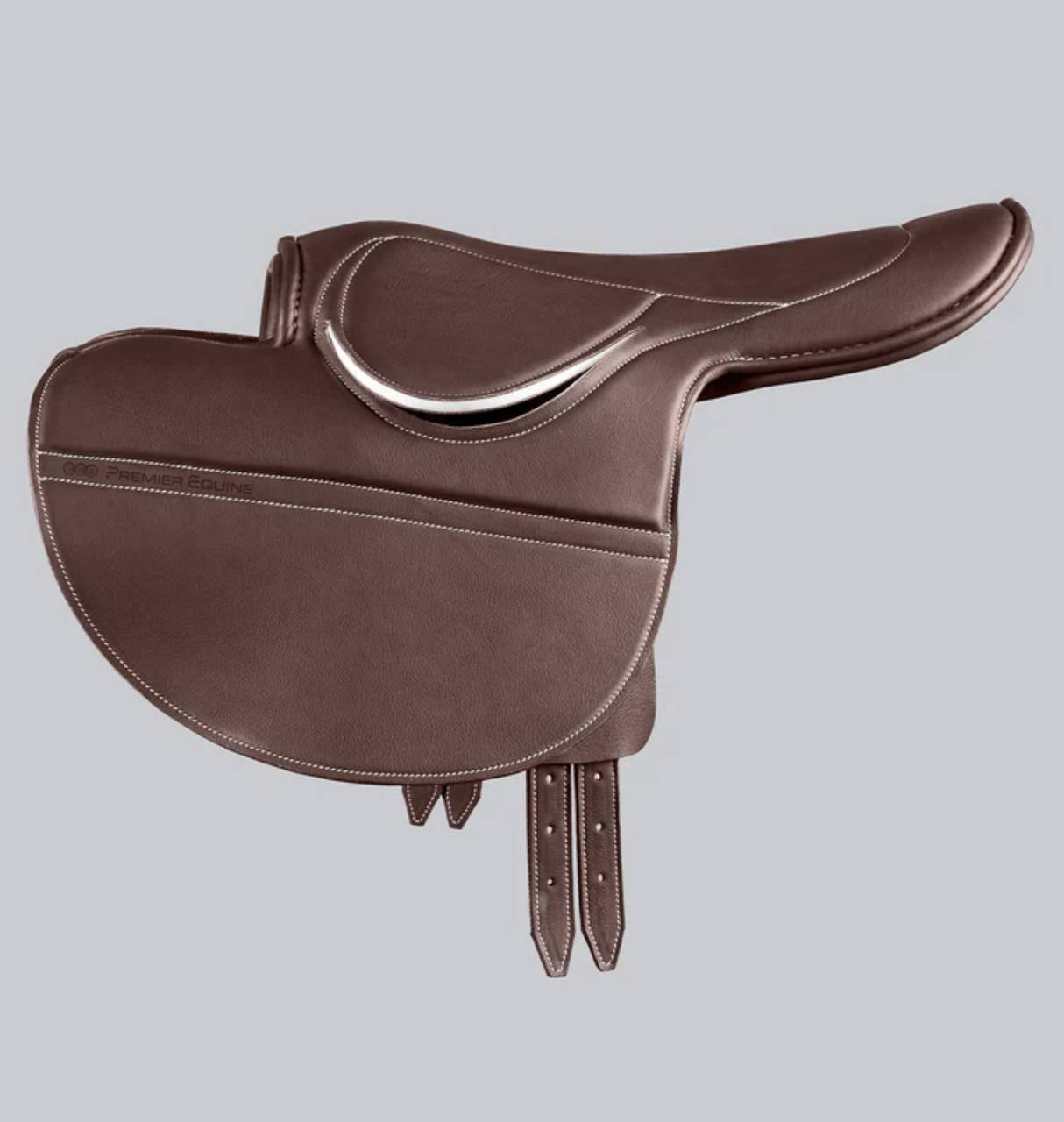 PE Leather Half Tree Exercise Racing Saddle Dark Havana