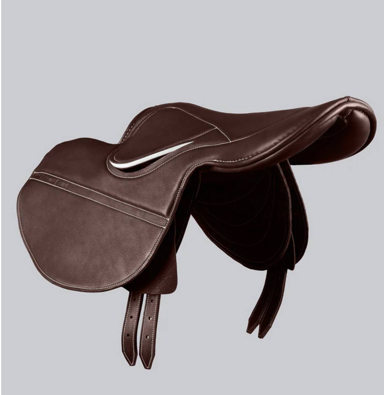 PE Leather Half Tree Exercise Racing Saddle Dark Havana - Image 3