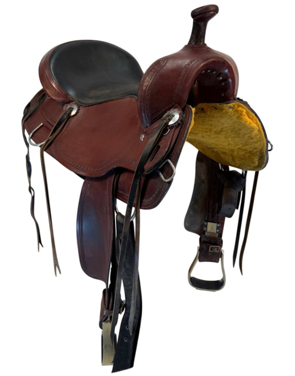 19 Inch Used Wild o West Trail Saddle Medium Tree - Image 4