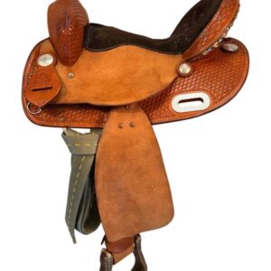 14 Inch Used Custom Ranch Saddlery Barrel Saddle 1039