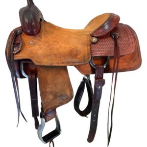 16.5Inch Used Reinsman Ken McNabb Ranch Saddle Wide Tree