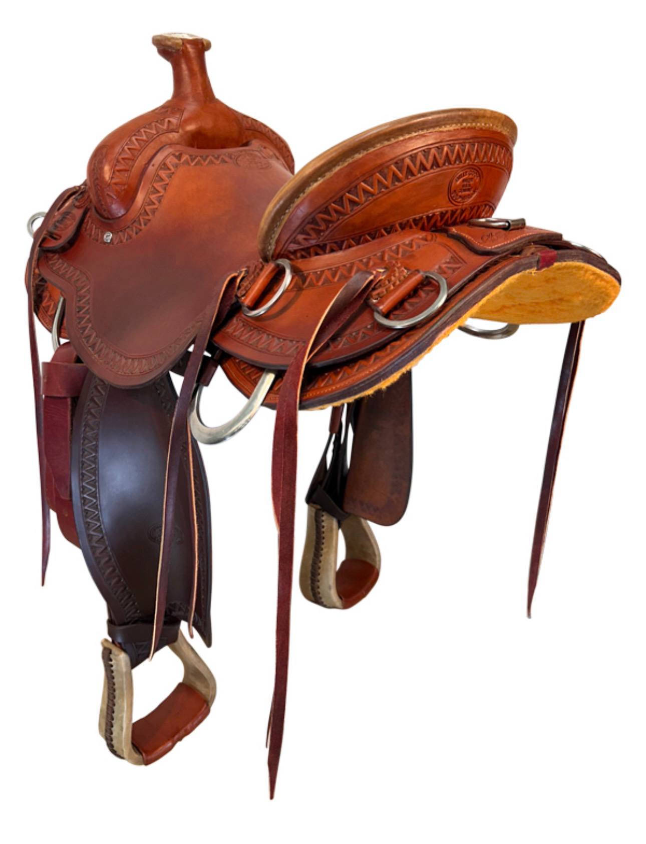 15 Inch Used Billy Cook Mule Ranch Saddle Wide Tree - Image 6