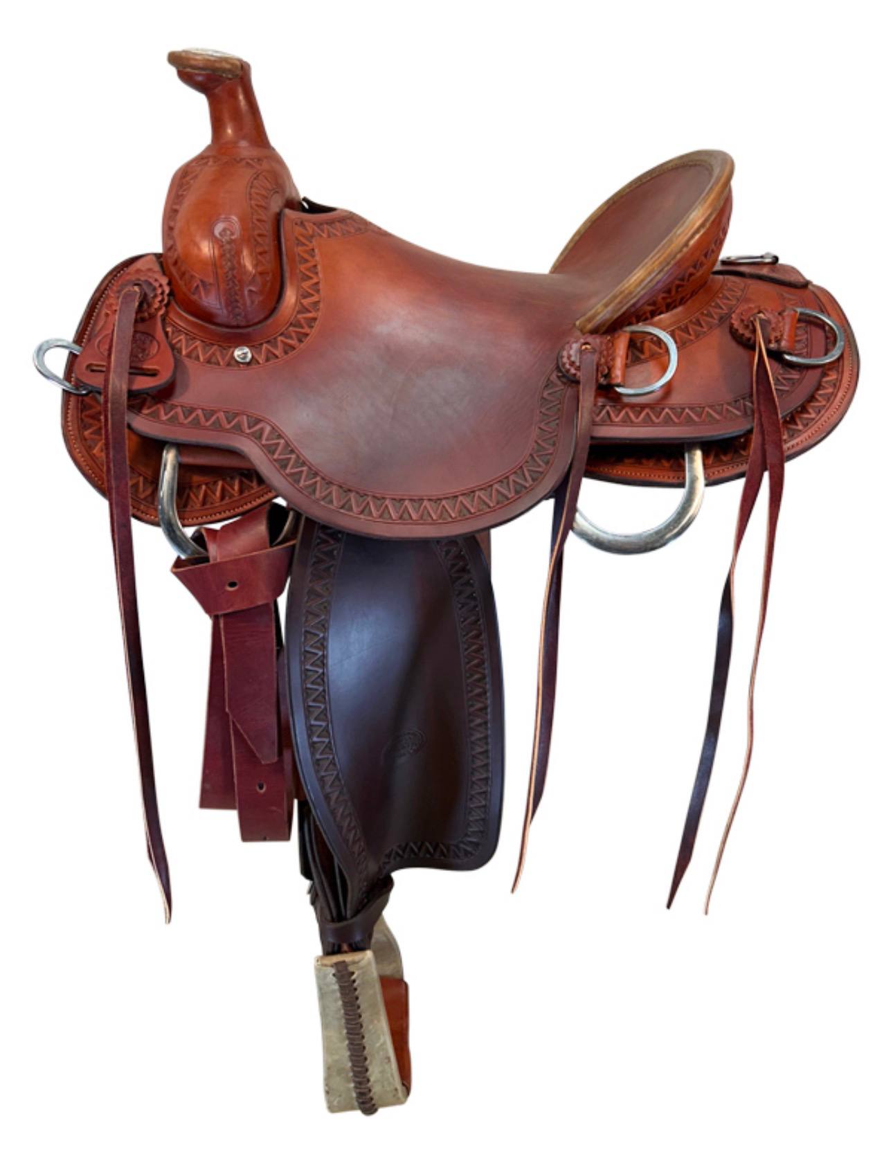 15 Inch Used Billy Cook Mule Ranch Saddle Wide Tree - Image 7