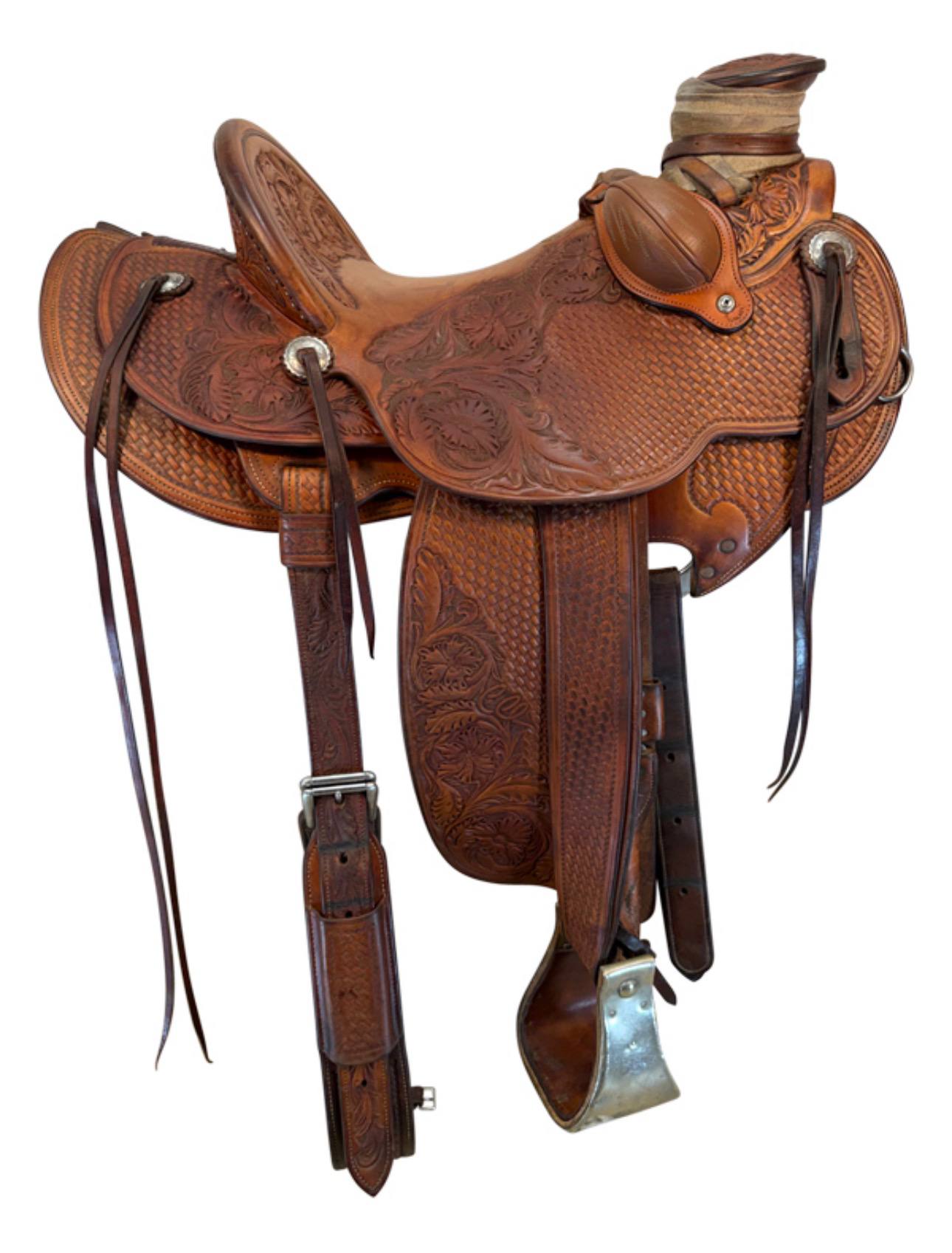 14.5Inch Used C Schwarz Saddler Ranch Saddle