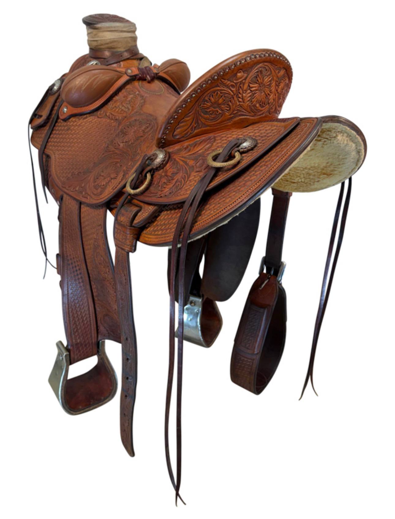 14.5Inch Used C Schwarz Saddler Ranch Saddle - Image 5