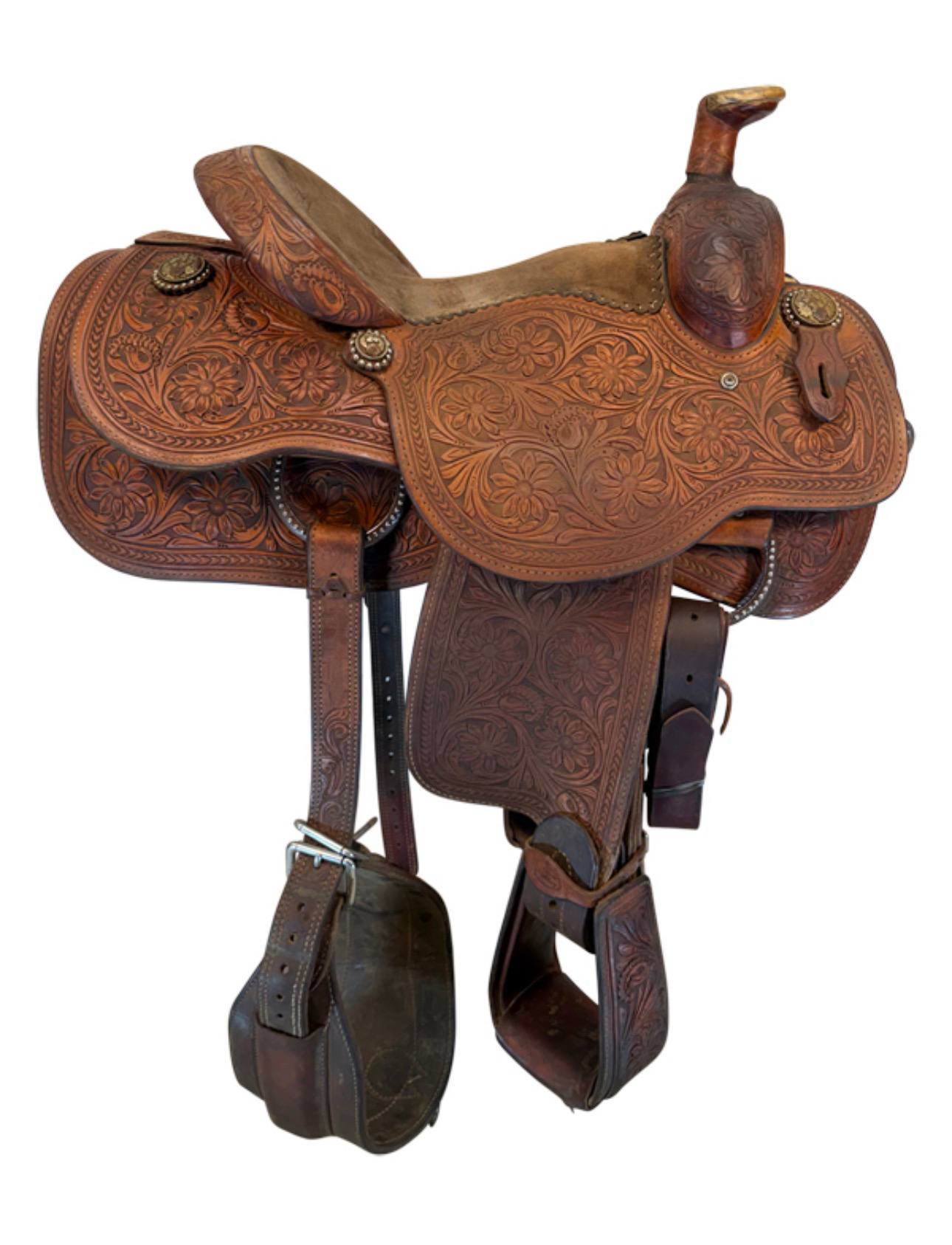 15 Inch Used Cactus Saddlery Ranch Saddle Medium Tree - Image 4
