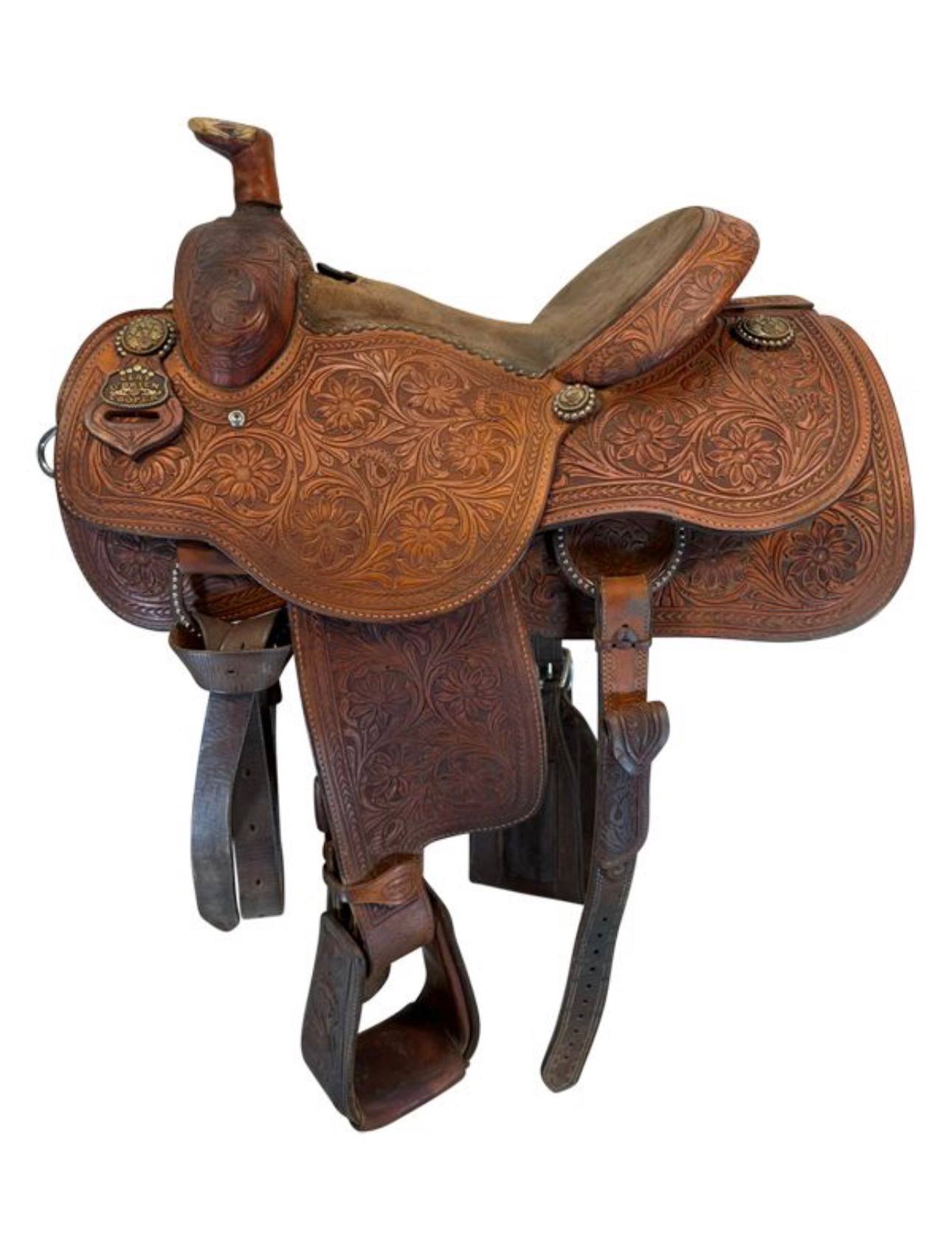 15 Inch Used Cactus Saddlery Ranch Saddle Medium Tree - Image 6