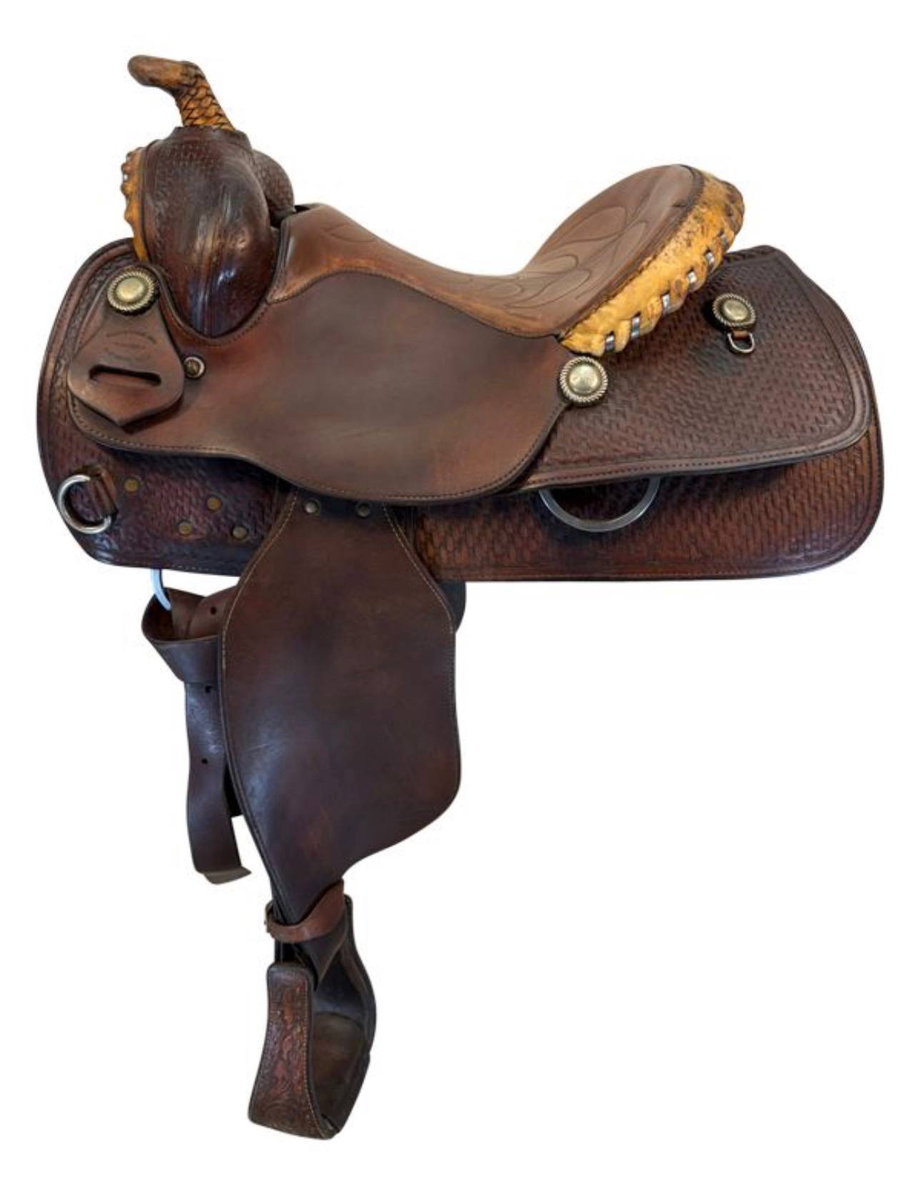 14.5Inch Used Clebourne Ranch Saddle Medium Tree - Image 4