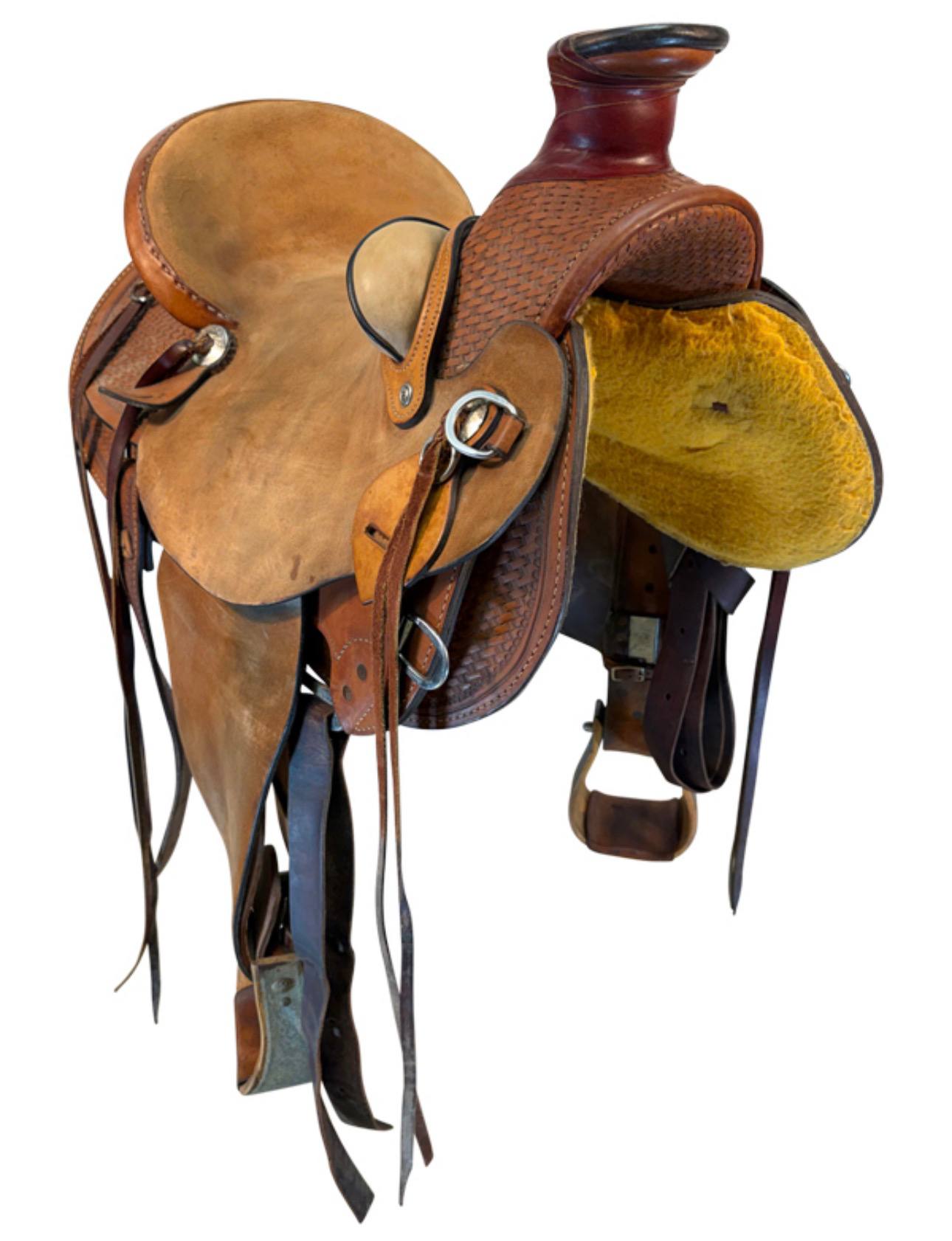 16 Inch Used Dakota Wade Ranch Saddle Wide Tree 809 - Image 2
