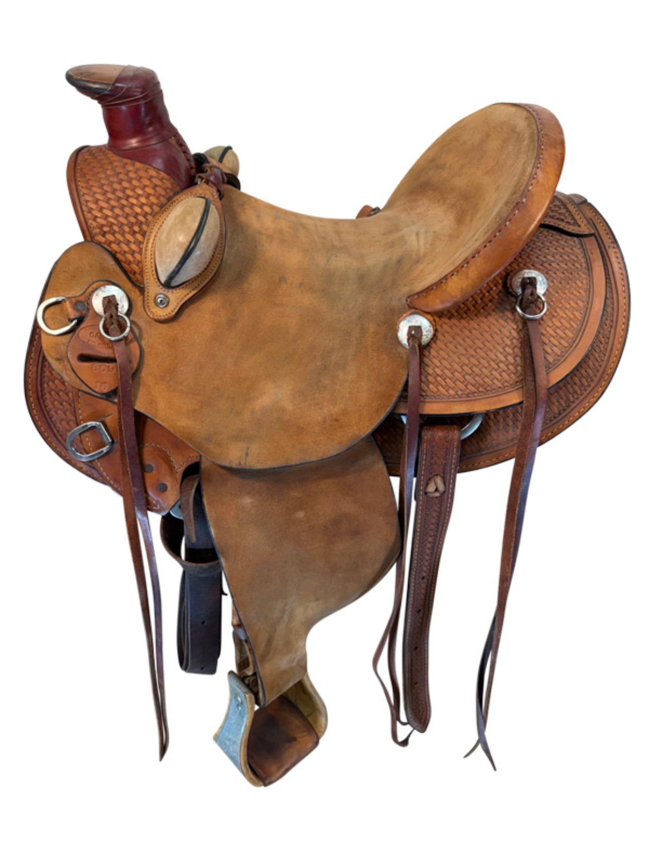 16 Inch Used Dakota Wade Ranch Saddle Wide Tree 809 - Image 5