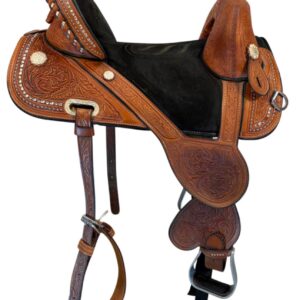 16.5Inch Used Circle Y Tammy Fischer Treeless Barrel Saddle