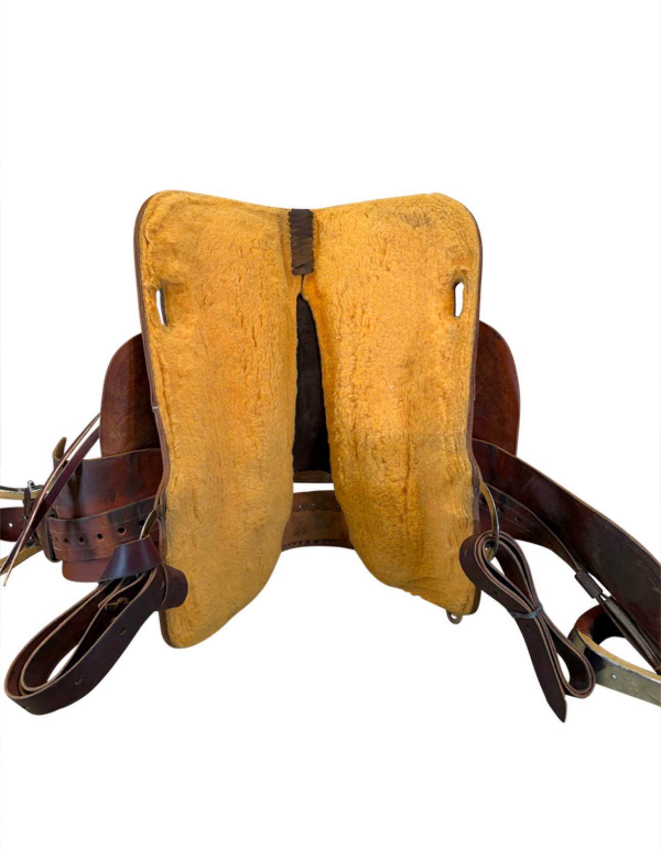 16” Used Billy Cook Roughout Floral Barrel Saddle - Image 2