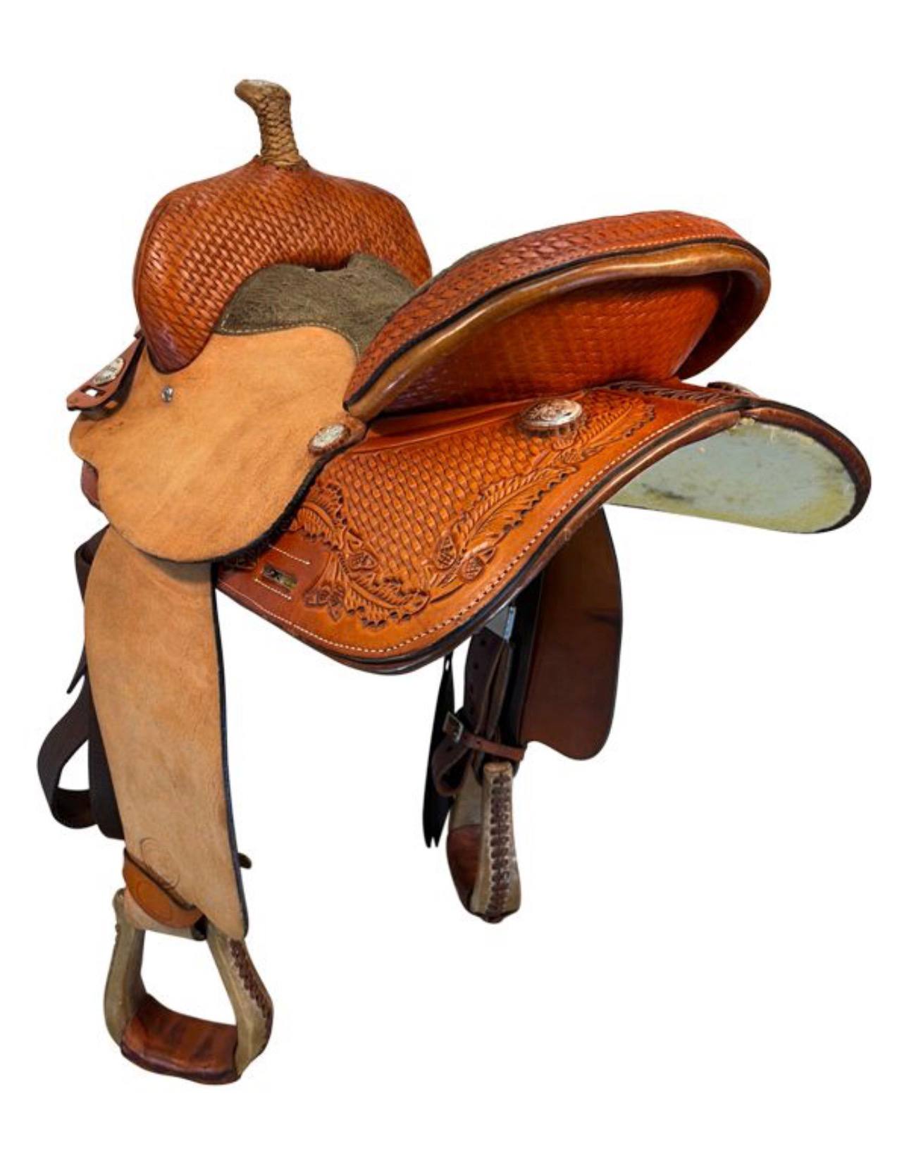 15 Inch Used TexTan Barrel Saddle - Image 5