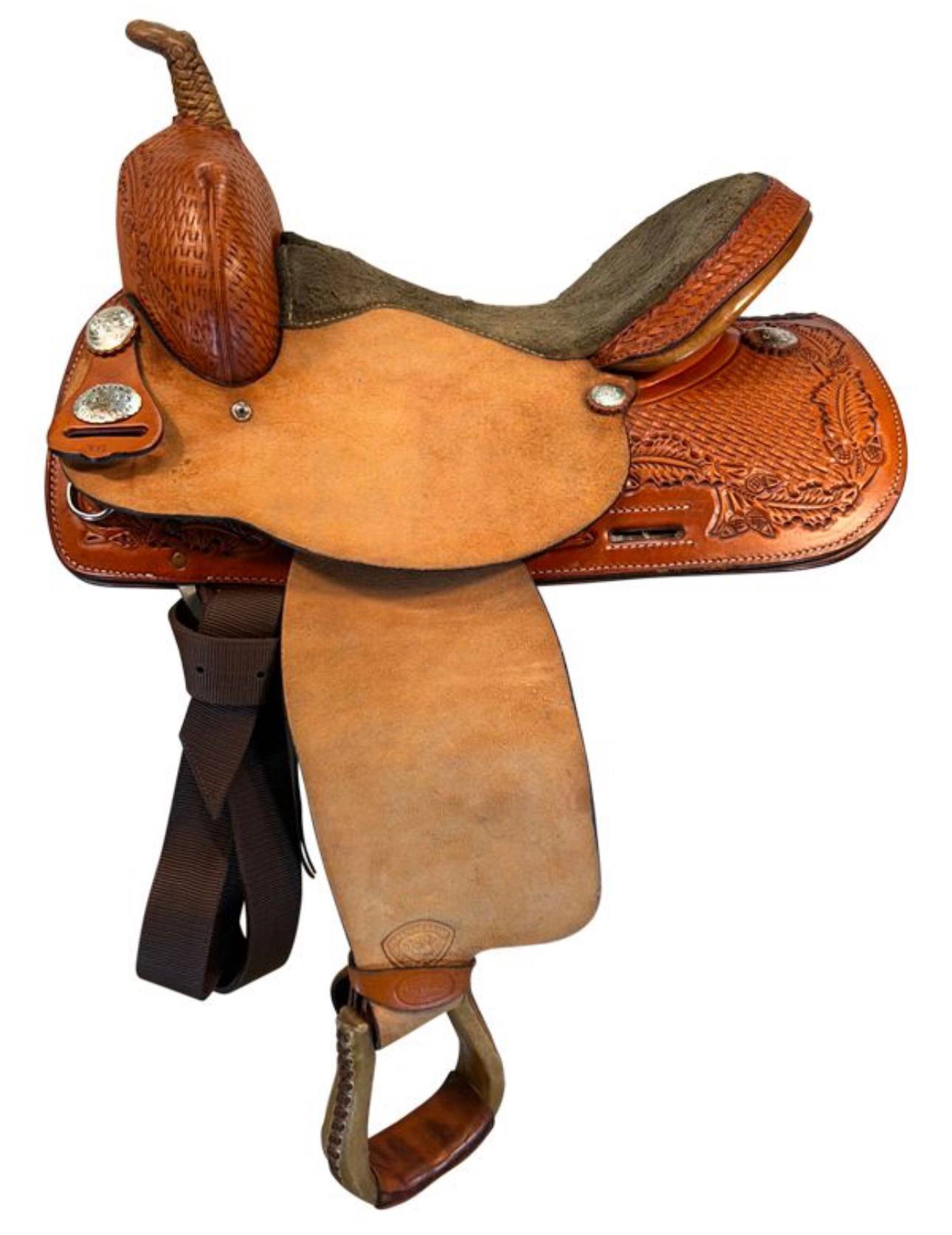 15 Inch Used TexTan Barrel Saddle