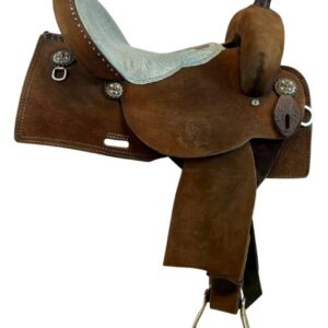 14 Inch Used Double J Barrel Saddle Wide Tree