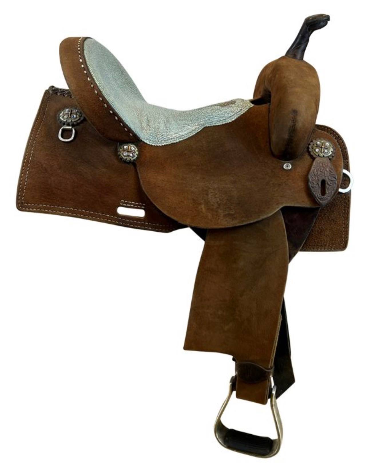 14 Inch Used Double J Barrel Saddle Wide Tree