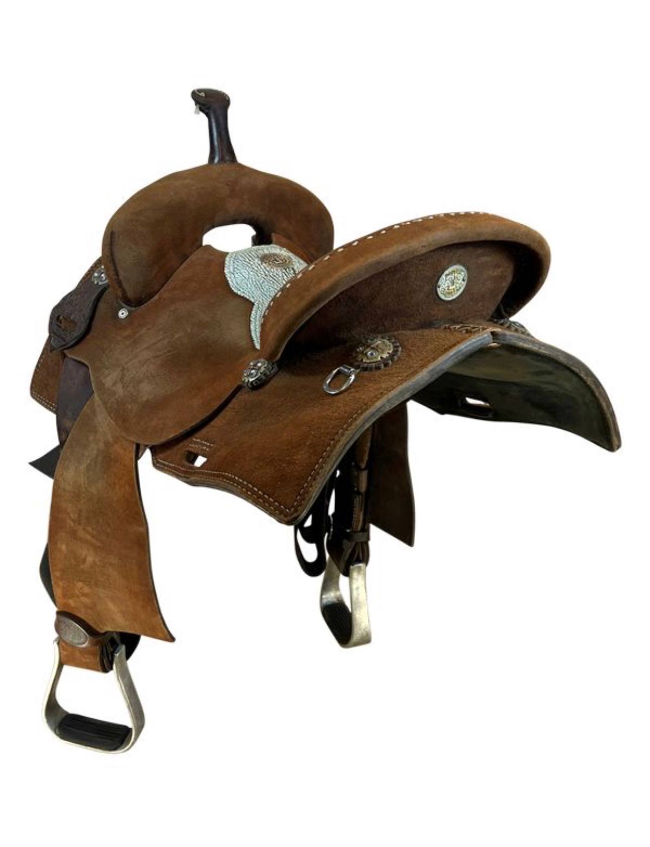14 Inch Used Double J Barrel Saddle Wide Tree - Image 5