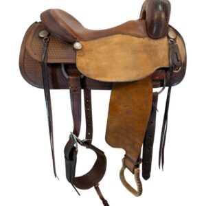 17 Inch Used Jim McNulty Maker Cutting Saddle